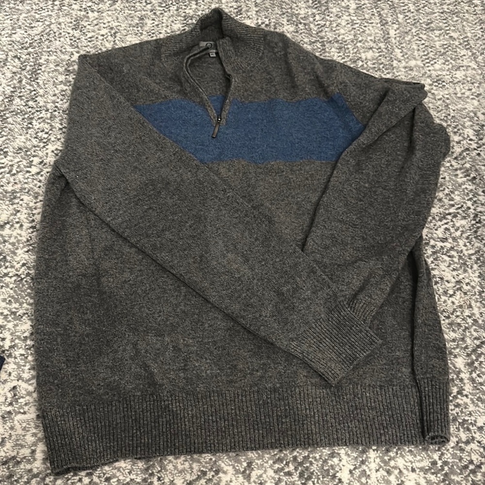 Cashmere quarter zip sweater